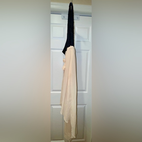 Rare London Multicolored High Low dress Plunge Neckline. Strap back Size 10VGUC - Picture 9 of 16